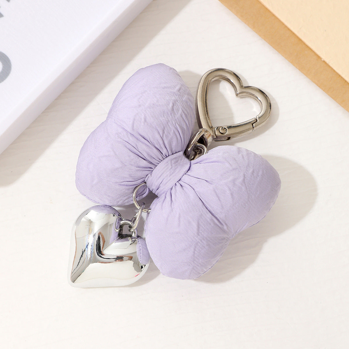 Wholesale New Cotton Leather Bow Mobile Phone Pendant High-end Sense Bag Keychain Hanging Women